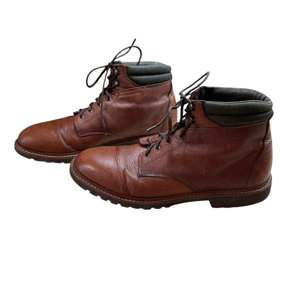 Genuine Leather Men’s Boots Lace Up Gumlite Vibram Made In USA Brown 10M - Picture 16 of 16